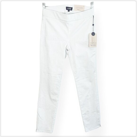 NYDJ Optic White Pull On Skinny Jeans Stretch Jeggings Lift Tuck Ankle NWT NEW 0 - Picture 3 of 6